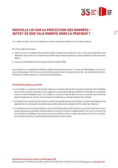 Nouvelle loi sur la protection des données - qu'est-ce que cela signifie dans la pratique ?