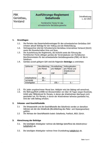 Ausführungsreglement DE Gebafonds 2023